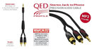 QED QE5091 Przewód Jack Stereo - 2 x RCA 3m