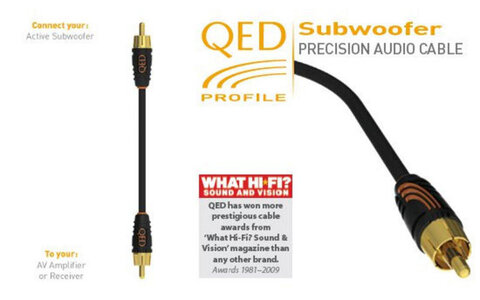 QED Profile QE5101 3m Kabel RCA do Subwoofera
