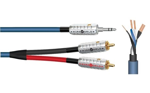 Wireworld LUNA 7 (LUM) Kabel Mini Jack Stereo - 2 x Chinch (RCA) 1,0m