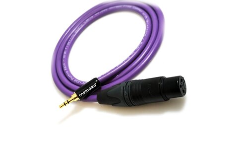 Melodika MDMJX05 Kabel audio wtyk mini jack 3,5mm  - gniazdo XLR 3pin 0,5m 