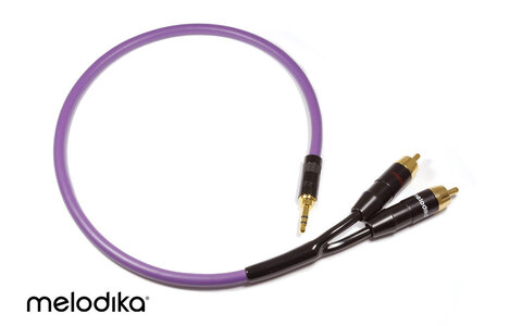 Melodika MDMJ2R05 Kabel jack stereo 3,5mm - 2xRCA 0,5m 