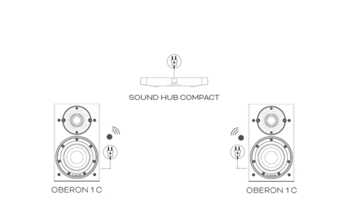 Aktywny Zestaw Stereo Dali OBERON 1C + HUB COMPACT
