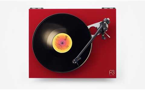 Czerwony Gramofon Analogowy z Wkładką Rega P3 & Elys2 Planar 3