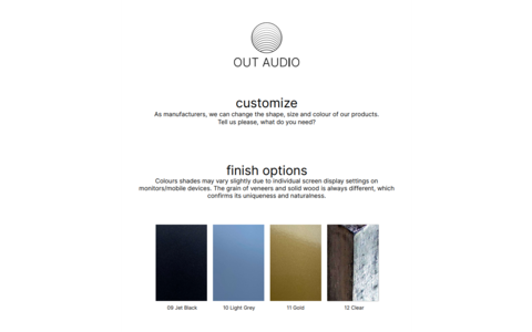 Podstawki Głośnikowe Out Audio MODEL 10 x 10 colours