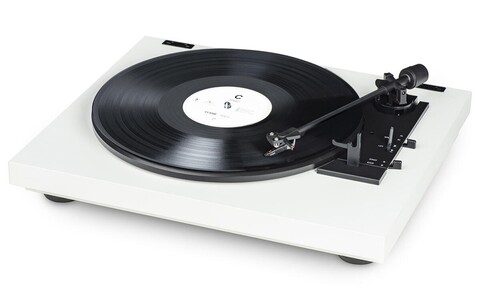 Biały Gramofon Automatyczny z Wbudowanym Przedwzmacniaczem Pro-Ject Automat A1