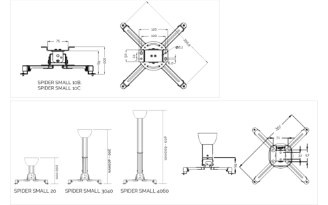 Uchwyt do Projektora Suprema Spider Small 4060
