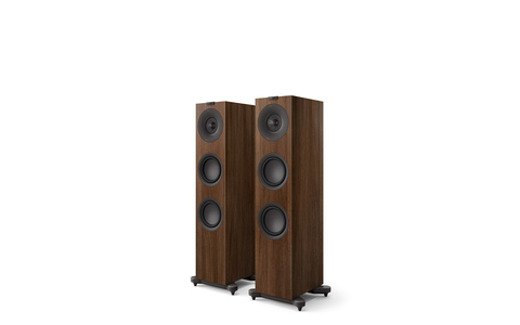 KEF Q7 Meta Orzech Wallnut Fronty
