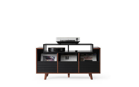 Stolik HiFi Oslo Vinyl 1200 Czarny Orzech