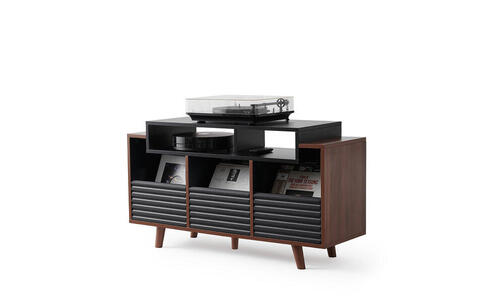 Stolik HiFi Oslo Vinyl 1200 Czarny Orzech