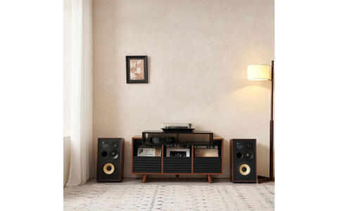 Stolik HiFi Oslo Vinyl 1200 Czarny Orzech