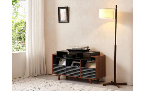 Stolik HiFi Oslo Vinyl 1200 Czarny Orzech