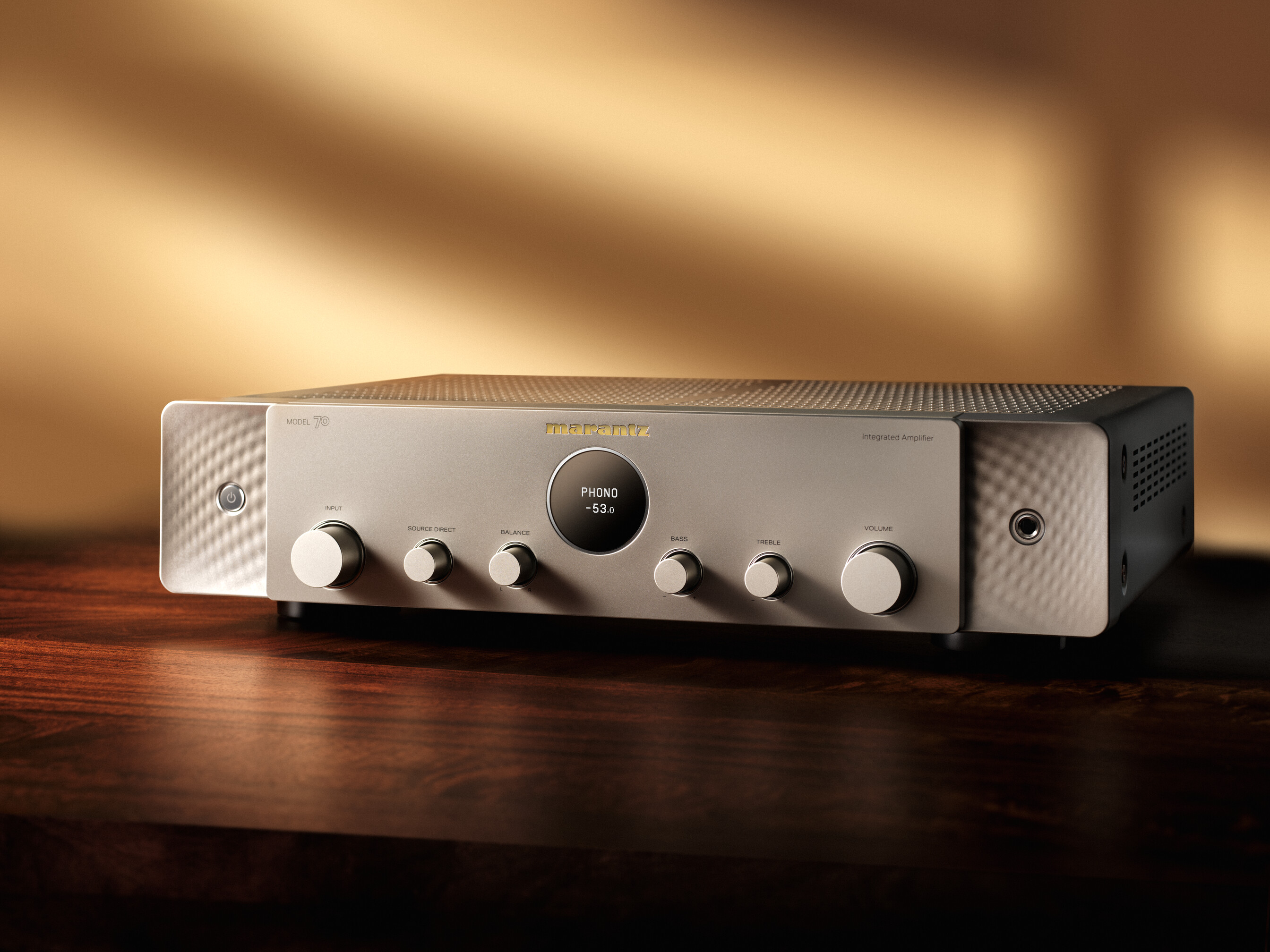 Wzmacniacz Zintegrowany Stereo Marantz MODEL 70 Srebrny - przód urządzenia