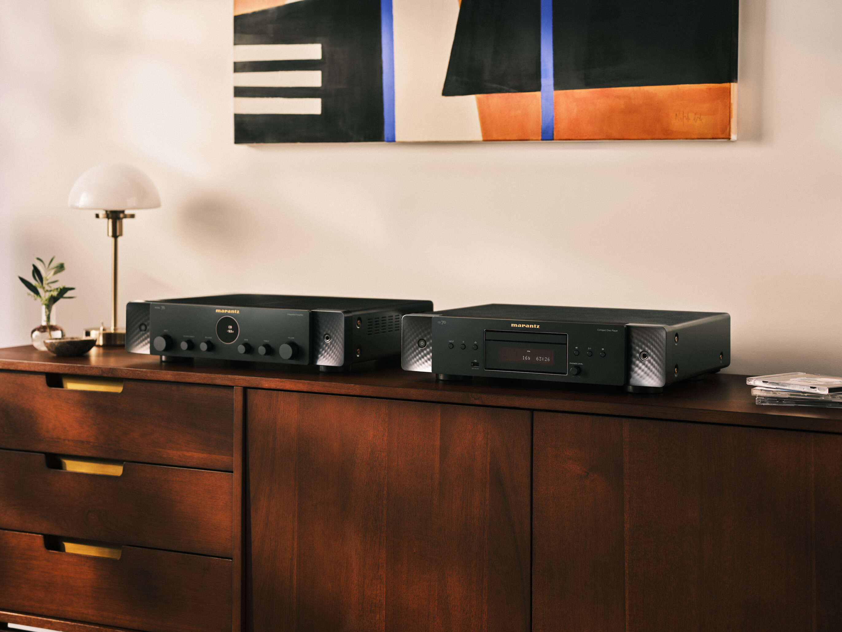 Odtwarzacz CD z Przetwornikiem DAC Marantz CD 70 Czarny - tył i złącza