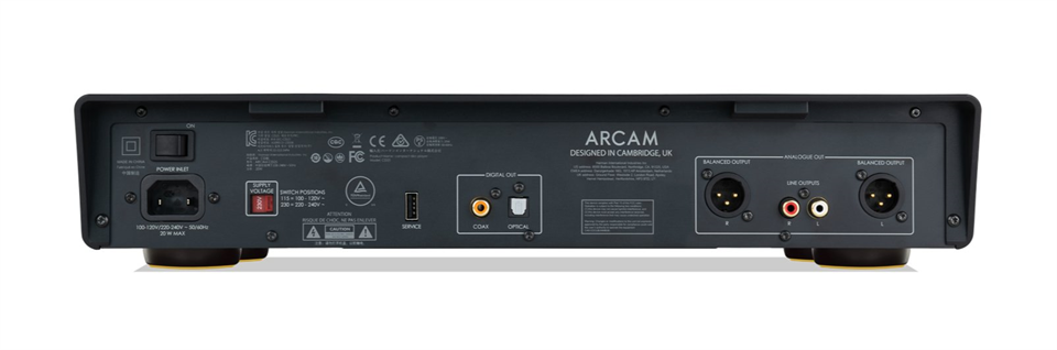 Odtwarzacz Płyt Kompaktowych CD ARCAM CD25 Czarny - tył i złącza zbalansowane XLR